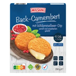 MILSANI Back-Camembert* Fertiggerichte Für Mikrowelle & Pfanne Bei Aldi Nord.|Frischkäse & Weichkäse Bei Aldi Nord.