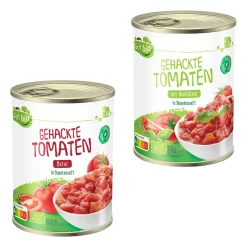 GUT BIO Bio-Gehackte Tomaten* Gemüsekonserven Bei Aldi Nord.