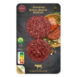 MEINE METZGEREI Black-Angus-Burger* Rindfleisch Bei Aldi Nord.