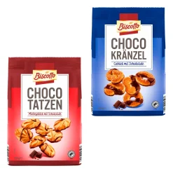 BISCOTTO Choco Kränzel / Choco Tatzen* Kuchen & Gebäck Bei Aldi Nord.