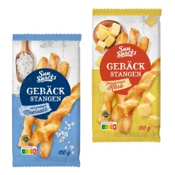 SUN SNACKS Gebäckstangen* Chips & Salzgebäck Bei Aldi Nord.
