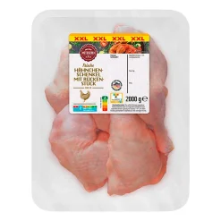 MEINE METZGEREI Hähnchenschenkel mit Rückenstück XXL* Geflügel Bei Aldi Nord.