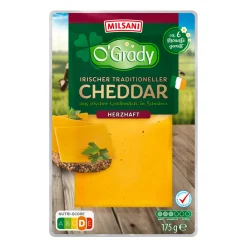 MILSANI Irischer Cheddar* Scheibenkäse & Geriebener Käse Bei Aldi Nord.