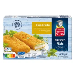 GOLDEN SEAFOOD Knusperfilets* Dosenfisch & Tiefkühlfisch Bei Aldi Nord