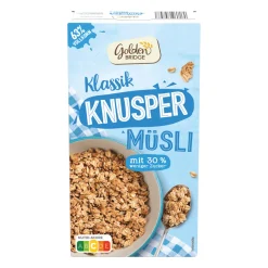 GOLDEN BRIDGE Knuspermüsli* Haferflocken, Müsli & Müsliriegel Bei Aldi Nord.