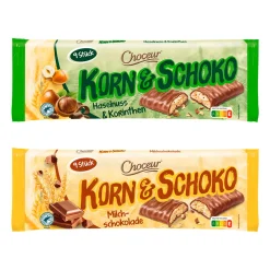 CHOCEUR Korn & Schoko* Schokoriegel Bei Aldi Nord.