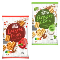 SUN SNACKS Linsenchips* Chips & Salzgebäck Bei Aldi Nord.