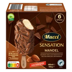 MUCCI Premium-Stieleis Mandel* Waffeleis & Eis Am Stiel Bei Aldi Nord.