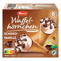 MUCCI Waffelhörnchen* Waffeleis & Eis Am Stiel Bei Aldi Nord.