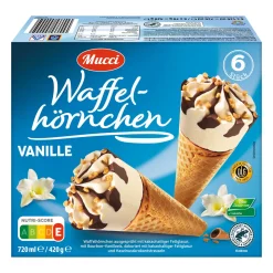 MUCCI Waffelhörnchen* Waffeleis & Eis Am Stiel Bei Aldi Nord.